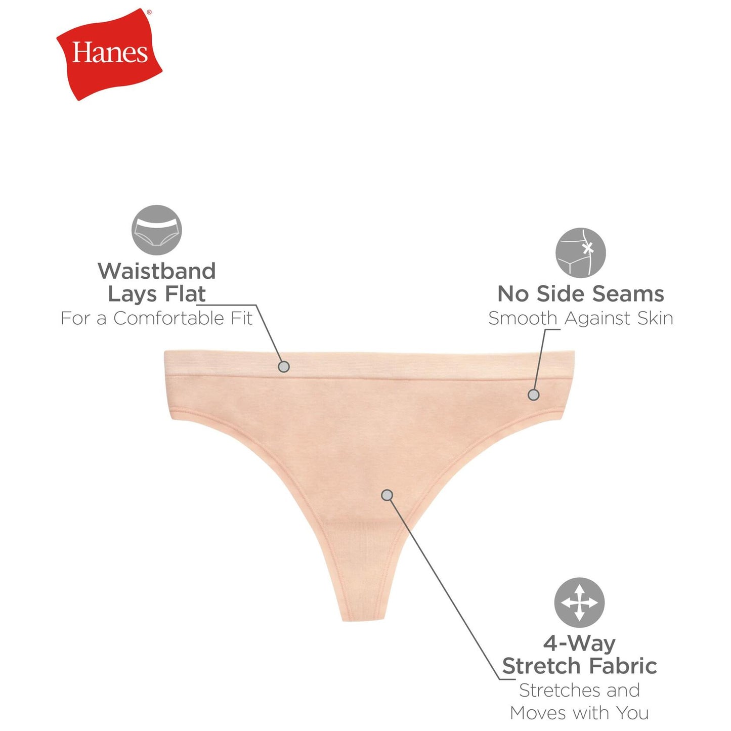 Hanes Pack, ComfortFlex Fit Panties, Seamless Underwear for Women, 6-Pack