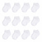 Touched By Nature Baby Organic Cotton Casual Sock-White No Show, 12-24 Months US