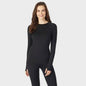 Warm Essentials by Cuddl Duds Women's Active Thermal Crewneck Top - Black M