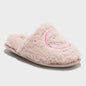 deluxe by dearfoams Girls' Happy Face Scuff Slippers - Light Pink 9-10