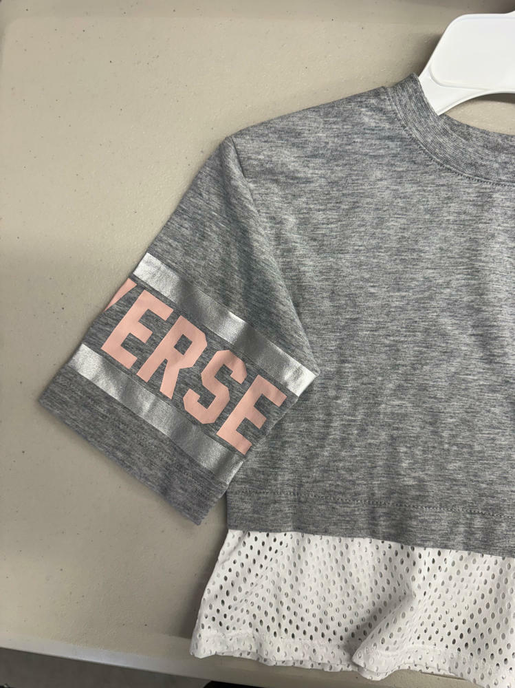 Converse Girl's Kids Siyah Kız Çocuk T-Shirt White Size 5