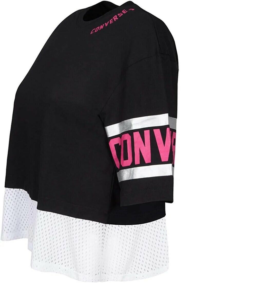 Converse Girl's Kids Siyah Kız Çocuk T-Shirt Black Size 5