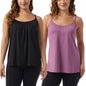 32 Degrees Cool Womens 2-Pack Lightweight Top Cami-XL-Plum/Black