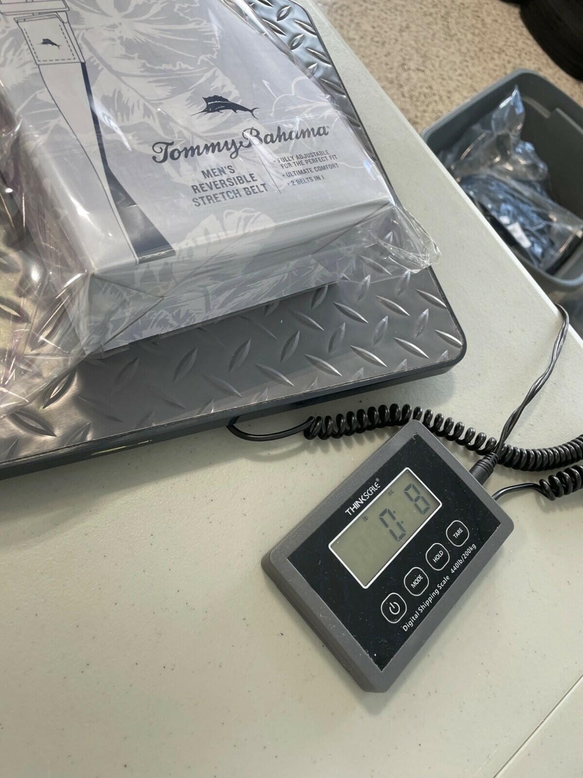 Tommy Bahama Reversible Stretch Belt Size Large/XL Navy Khaki Leather Trim NEW