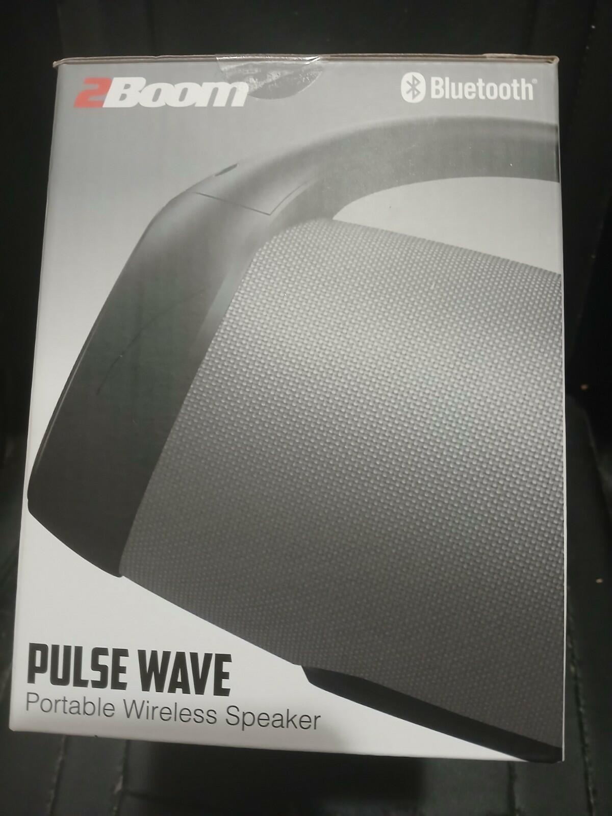 2Boom Pulse Wave Portable Wireless Speaker Grey Brand New!