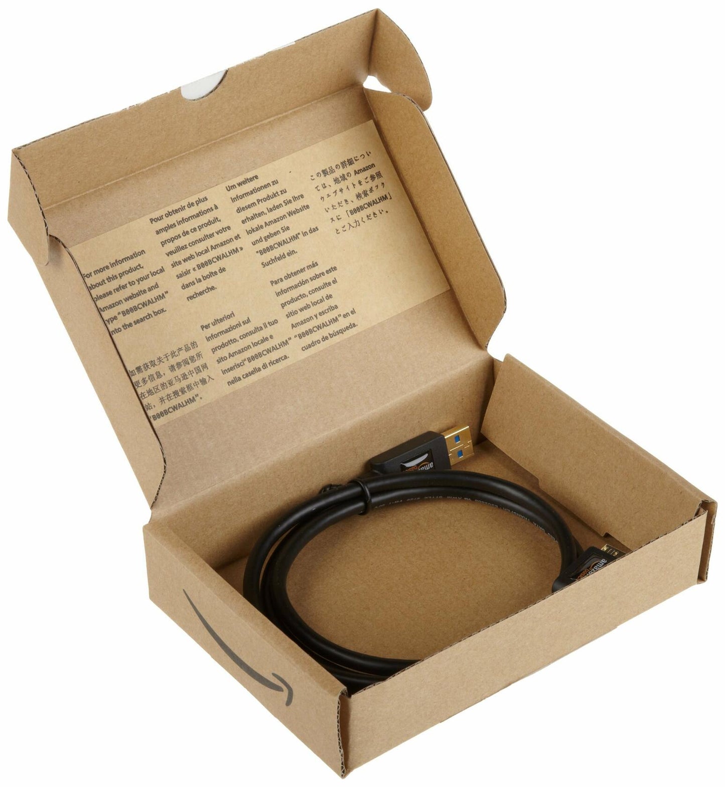 Amazon Basics Micro USB2USB-A 3.0 Charger Cable, 4.8Gb High-Speed/Gold Plugs-3ft