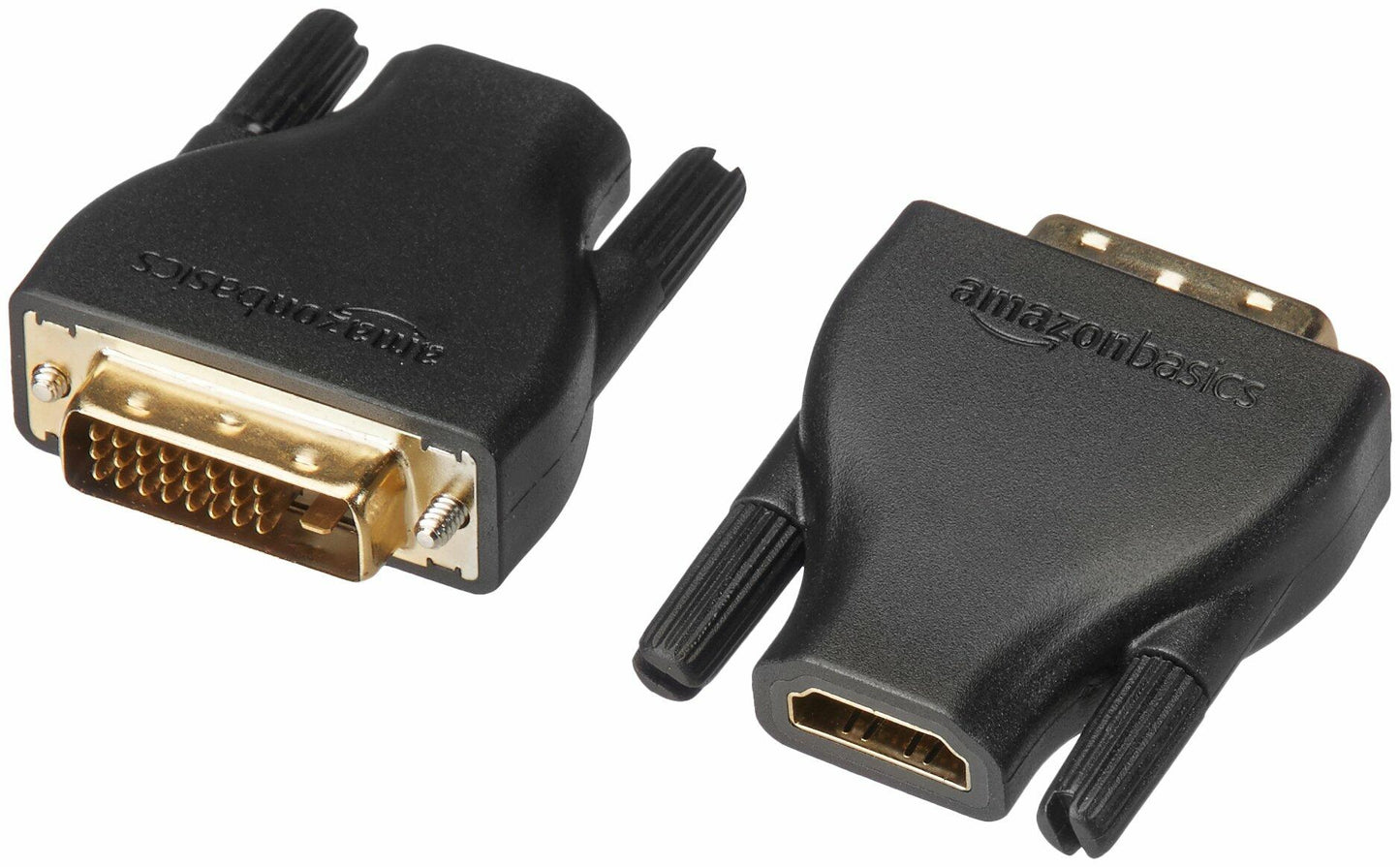 Amazon Basics Gold-Plated HDMI to DVI Adapter (4 Pack), Black