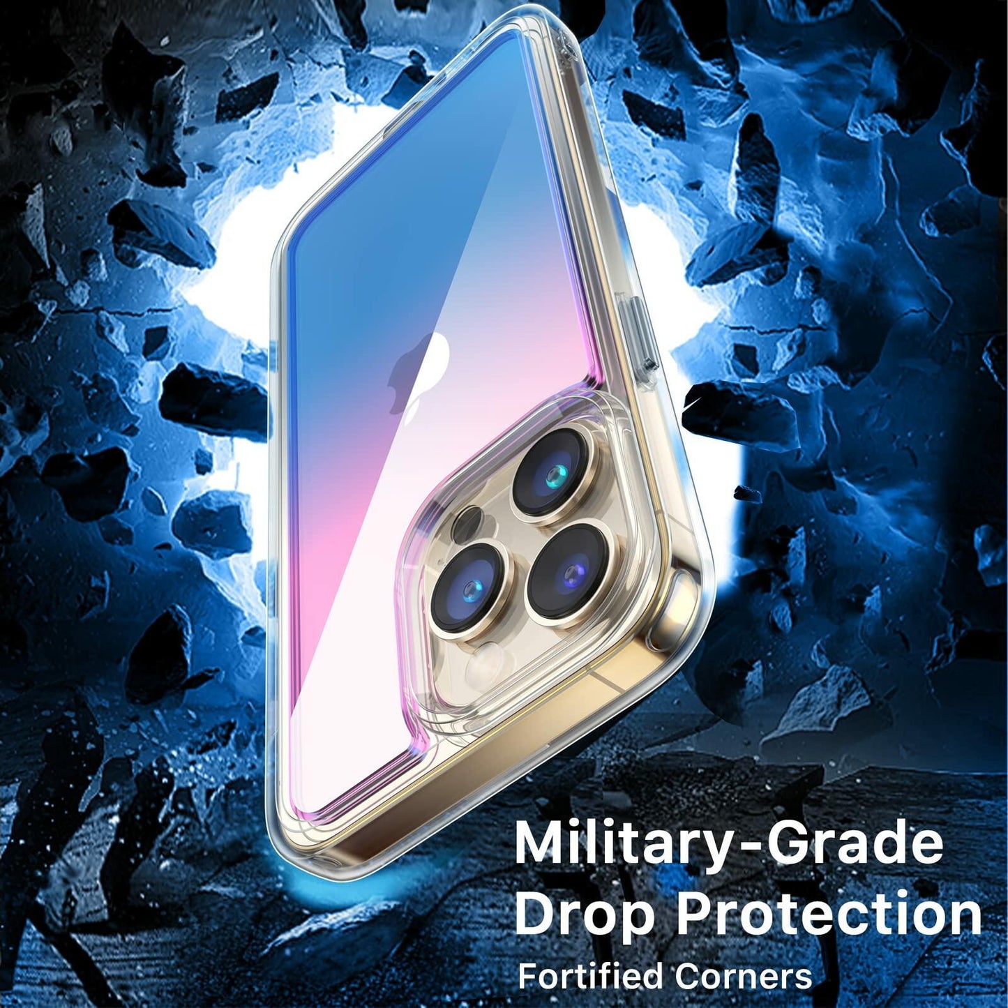 M MYBAT PRO Clear Bicolor Case for iPhone 13 Case, 6.1 inch, Slim