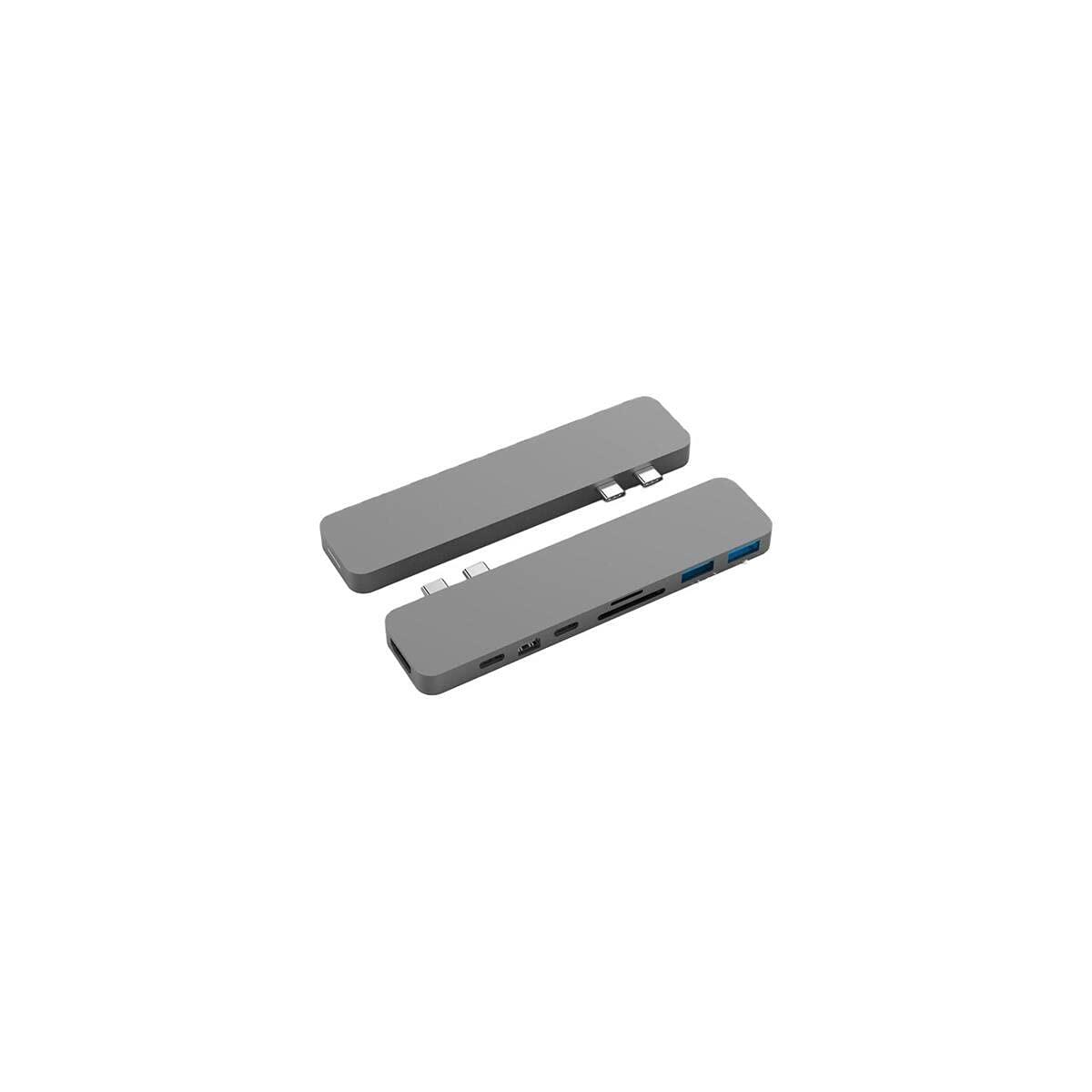 Sanho HyperDrive PRO 8-in-2 Hub for USB-C MacBook Pro - Silver