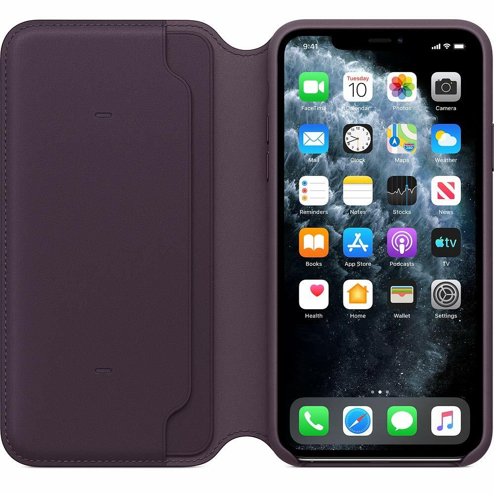 Apple Leather Folio (for iPhone 11 Pro Max) - Aubergine