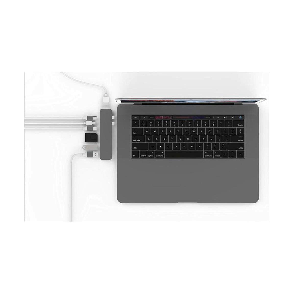 Sanho HyperDrive PRO 8-in-2 Hub for USB-C MacBook Pro - Silver