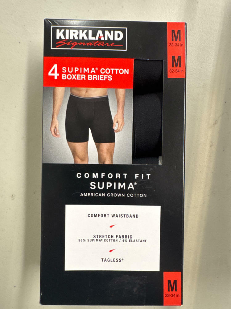 Kirkland Signature Men's Boxer Brief, 4-Pack Gray Medium