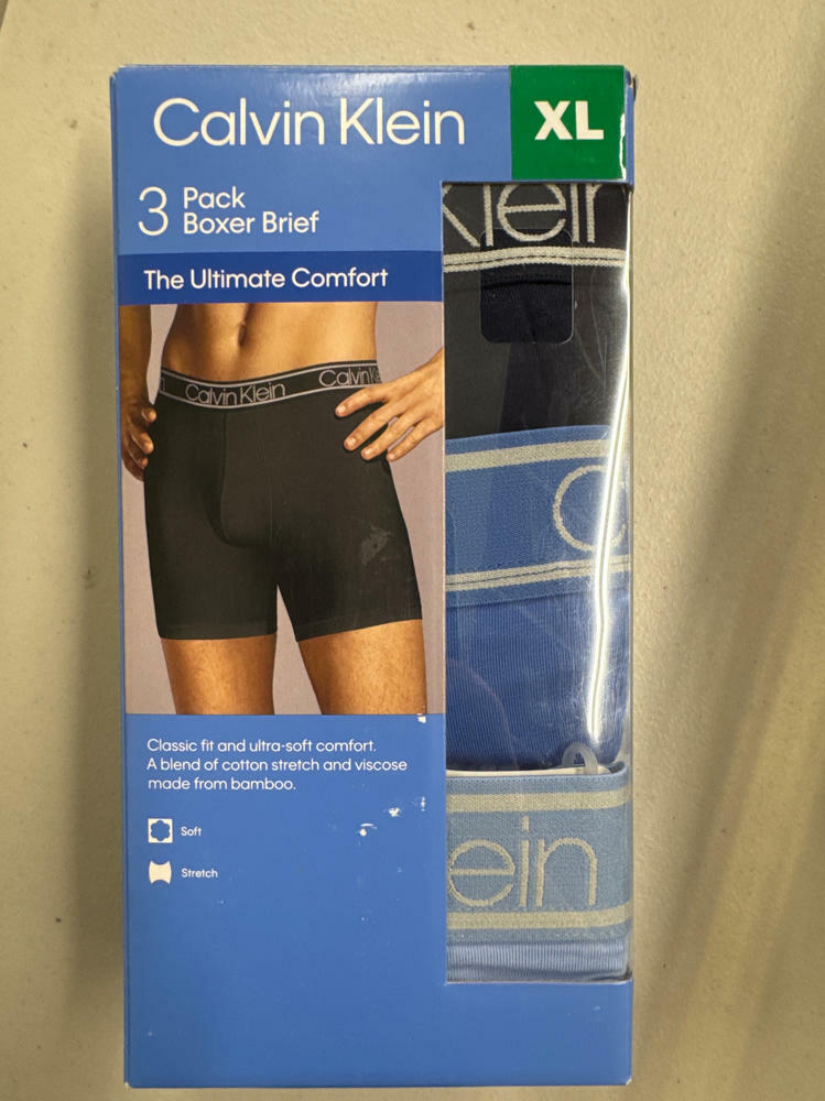 Calvin Klein Men`s Microfiber Boxer Briefs Pack of 3 US, Alpha, X-Large