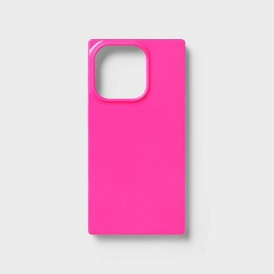 Apple iPhone 15 Pro Case with MagSafe - Heyday Neon Pink: Solid TPU, Wireless Compatible