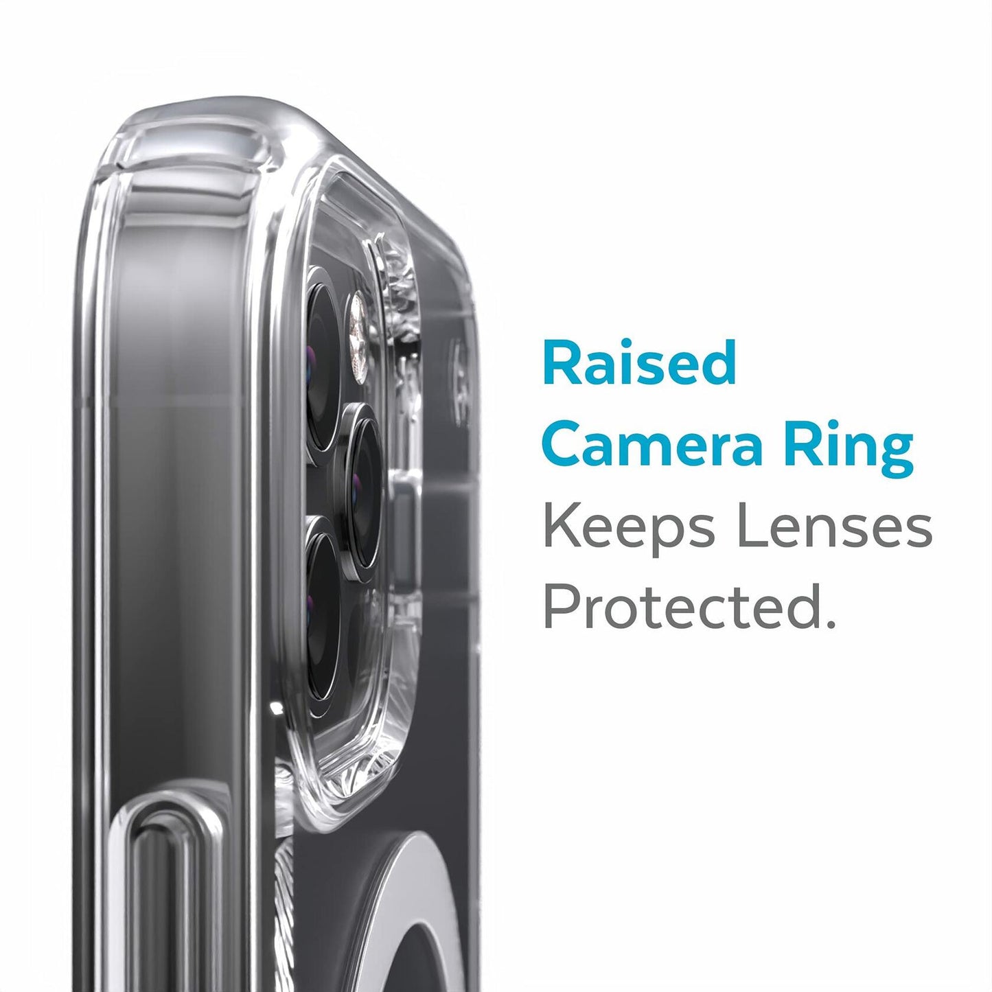 Speck iPhone 12 Clear Case - Drop Protection Fits iPhone 12 Pro & iPhone 12 Phones - Built for MagSafe - Anti-Yellowing & Anti-Fade with Dual Layer Slim Design 6.1 Inch - Perfect Clear Presidio