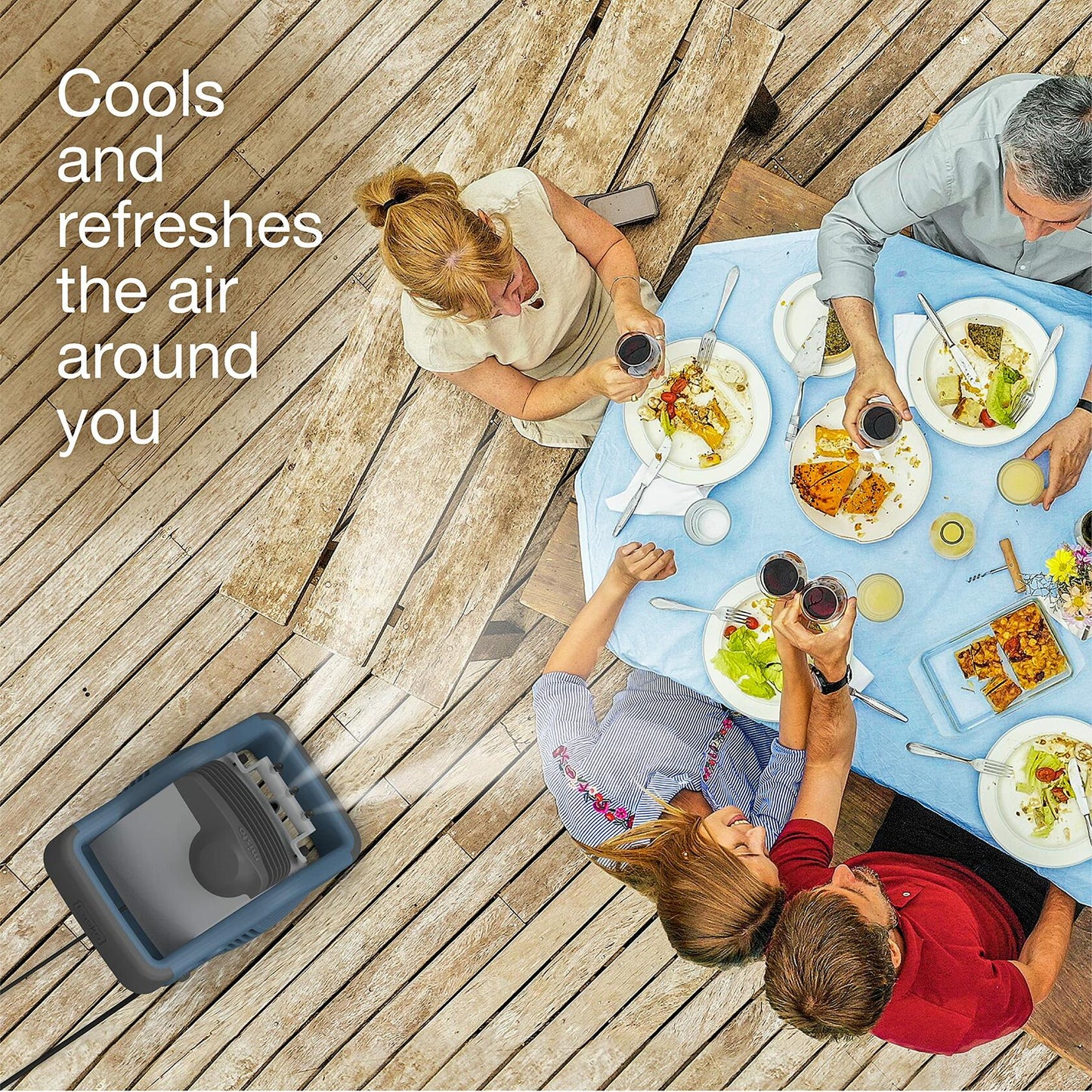 Lasko Misto Outdoor Misting Blower Fan, Ideal 4/Sports/Camping/Decks-3 Speeds