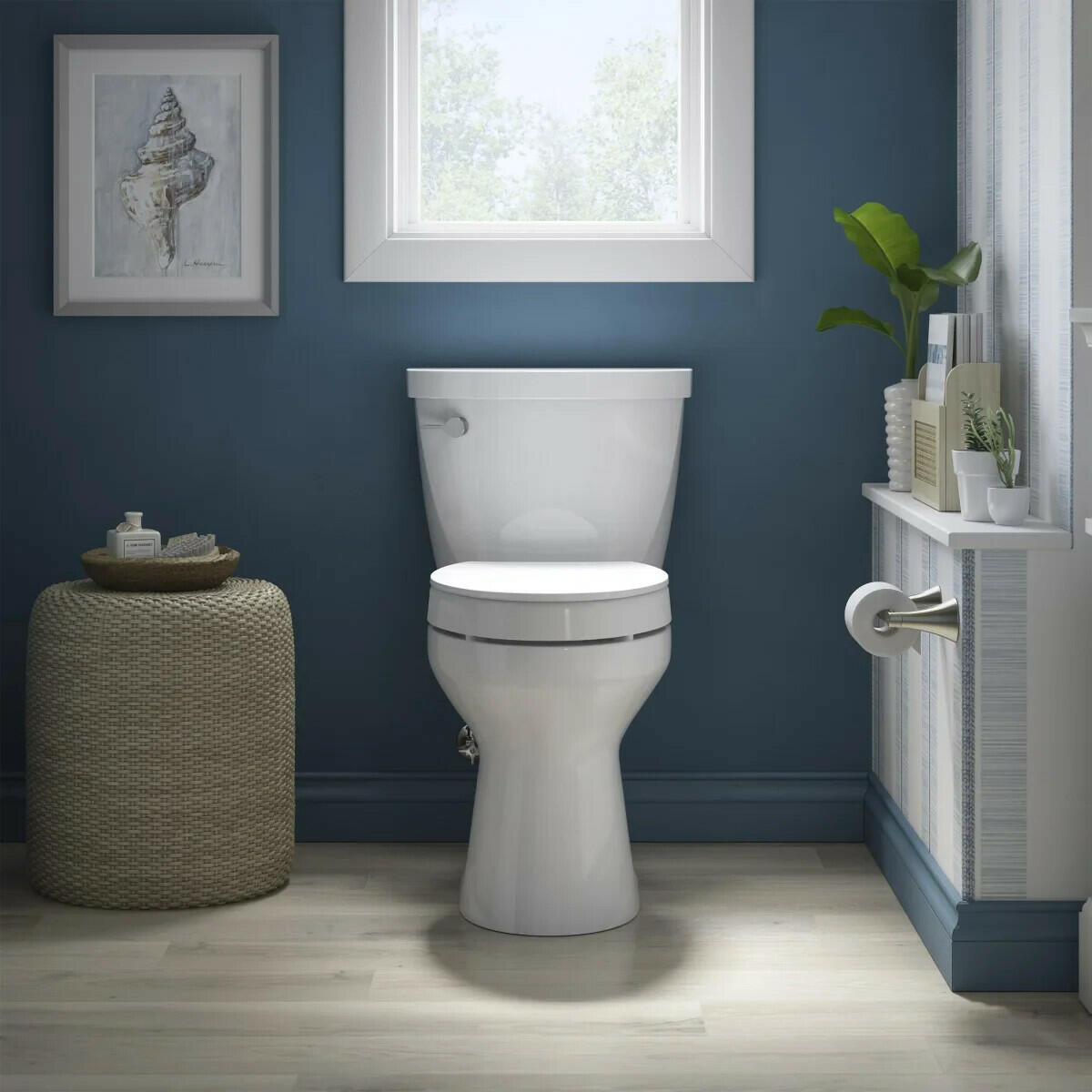 New Kohler Border Elevated Quiet-close Toilet Seat White 2 1/2" Tall Round