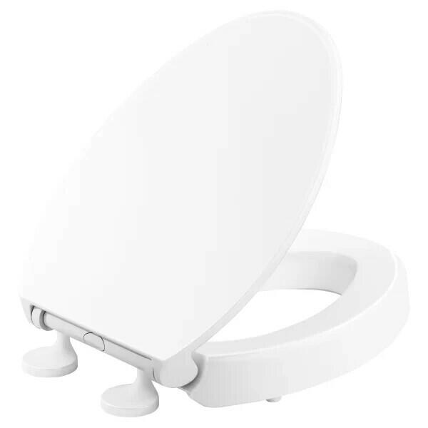 New Kohler Border Elevated Quiet-close Toilet Seat White 2 1/2" Tall Round