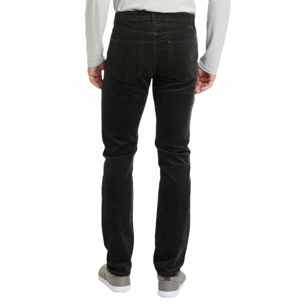 Goodfellow & Co Men's Slim Straight Corduroy 5-Pocket Pants - 32, 30, Black