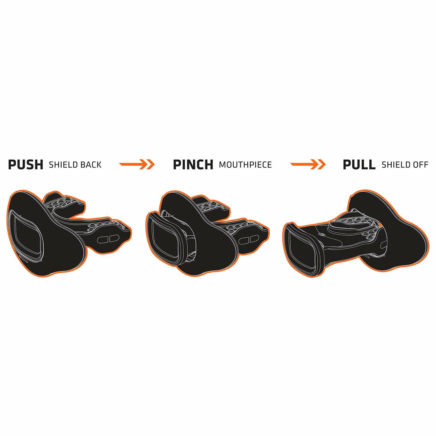 Shock Doctor 39-0102 Interchange Mouthguard Black/White OSFA-OSFA