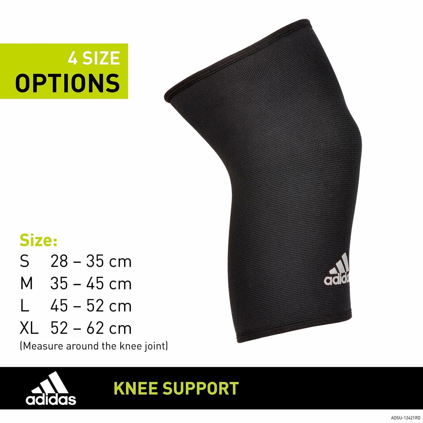 adidas Support Knee Sleeve, Ergonomic Knee Compression Sleeve