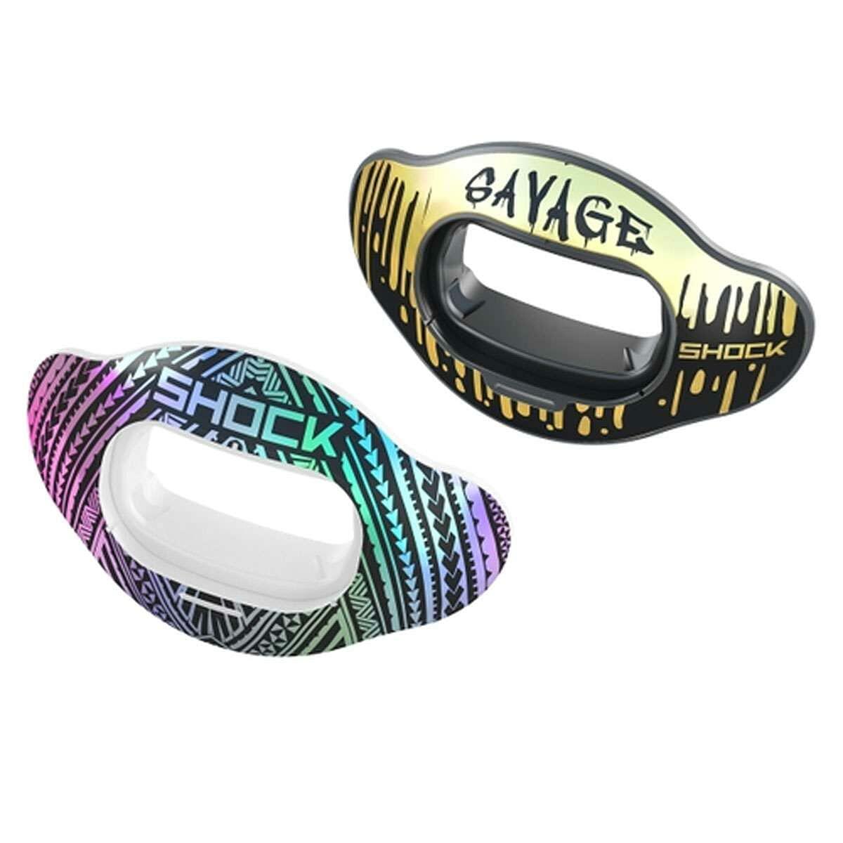 Shock Doctor 39-IRIDTRIB-Savage Interchange Mouthguard Iridescent Tribal/Chrome Savage OSFA-OSFA
