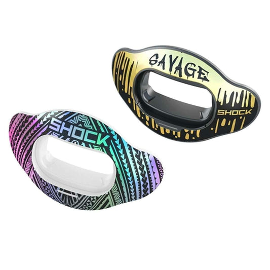 Shock Doctor 39-IRIDTRIB-Savage Interchange Mouthguard Iridescent Tribal/Chrome Savage OSFA-OSFA