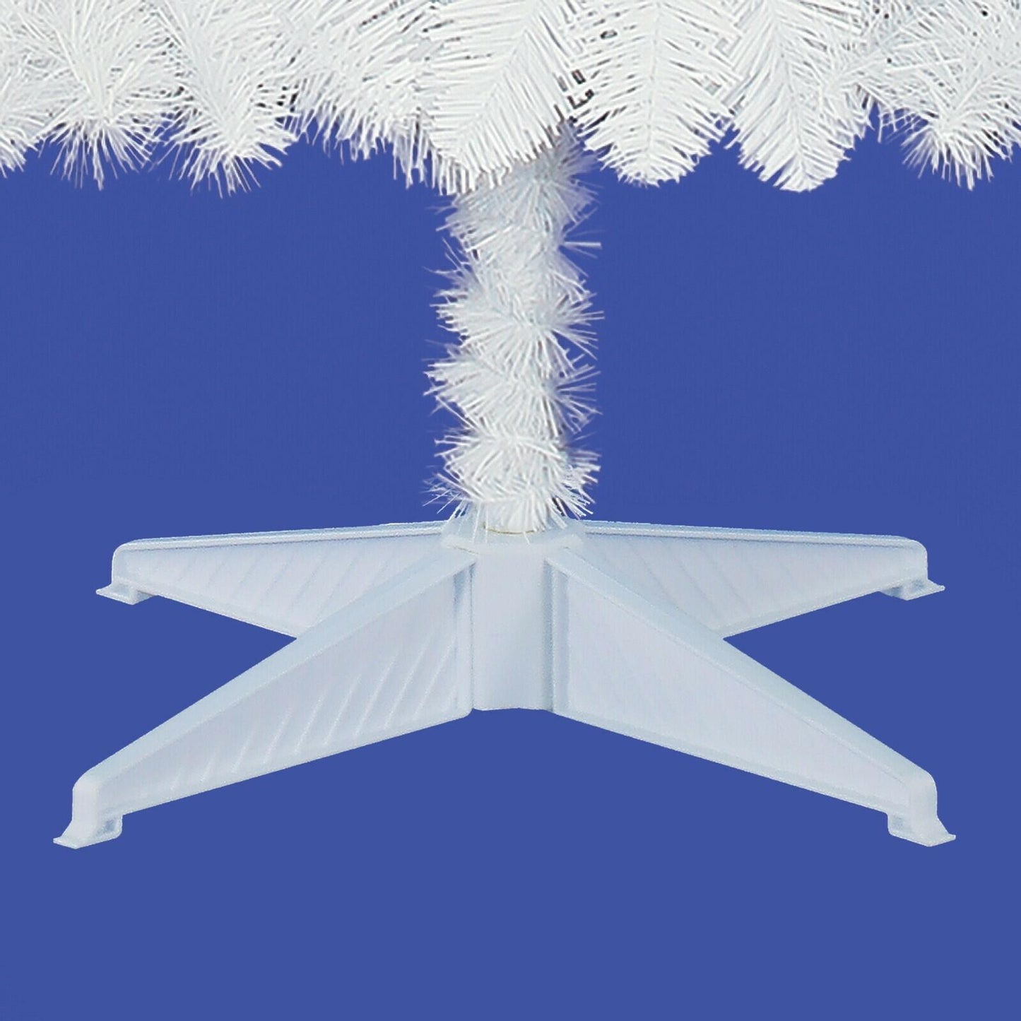 NEW HOLIDAY TIME 6.5 ft UNLIT JACKSON SPRUCE WHITE CHRISTMAS HOLIDAY TREE