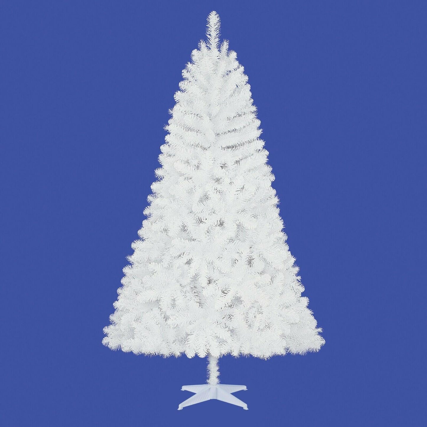 NEW HOLIDAY TIME 6.5 ft UNLIT JACKSON SPRUCE WHITE CHRISTMAS HOLIDAY TREE