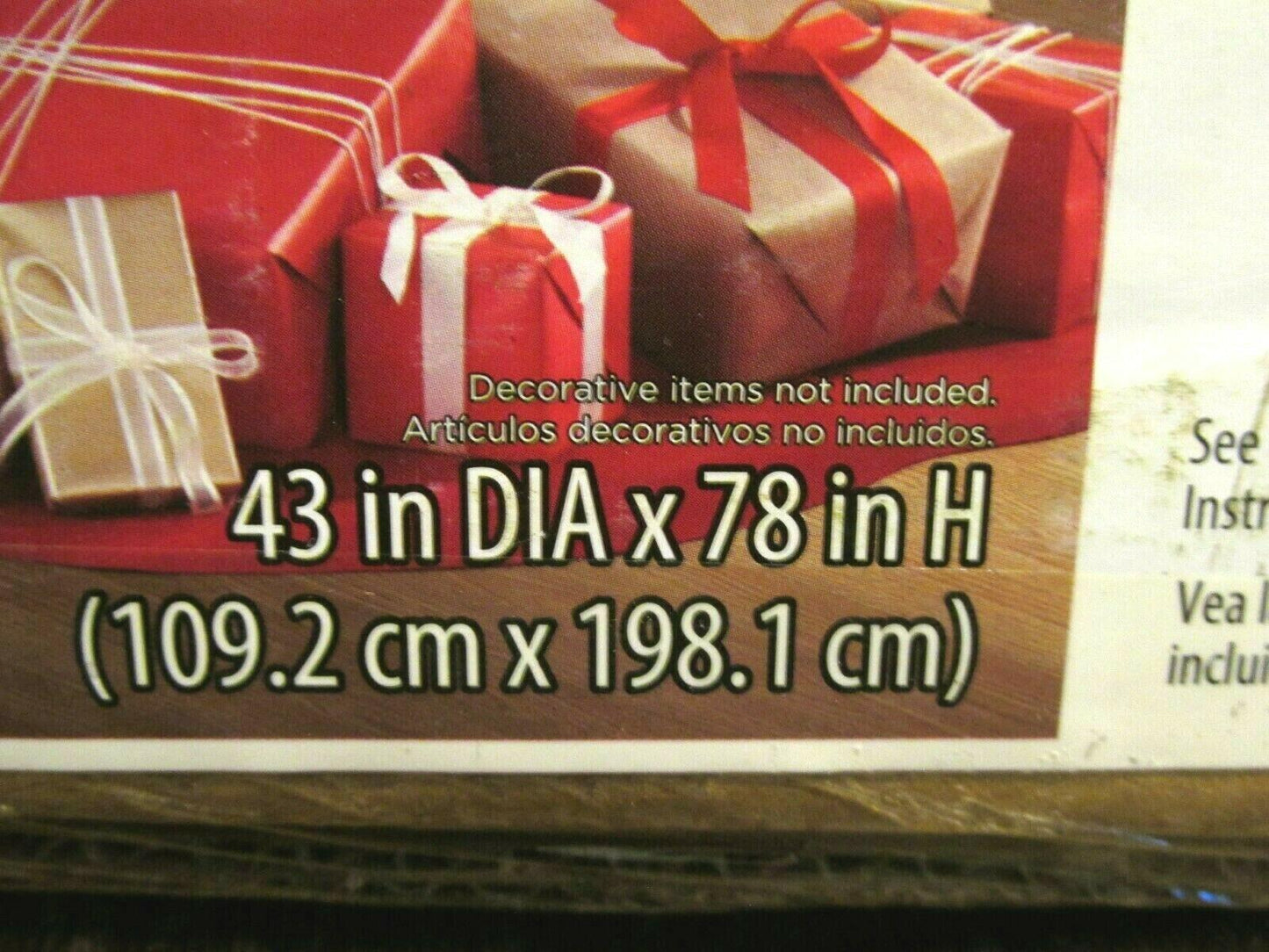 NEW HOLIDAY TIME 6.5 ft UNLIT JACKSON SPRUCE WHITE CHRISTMAS HOLIDAY TREE