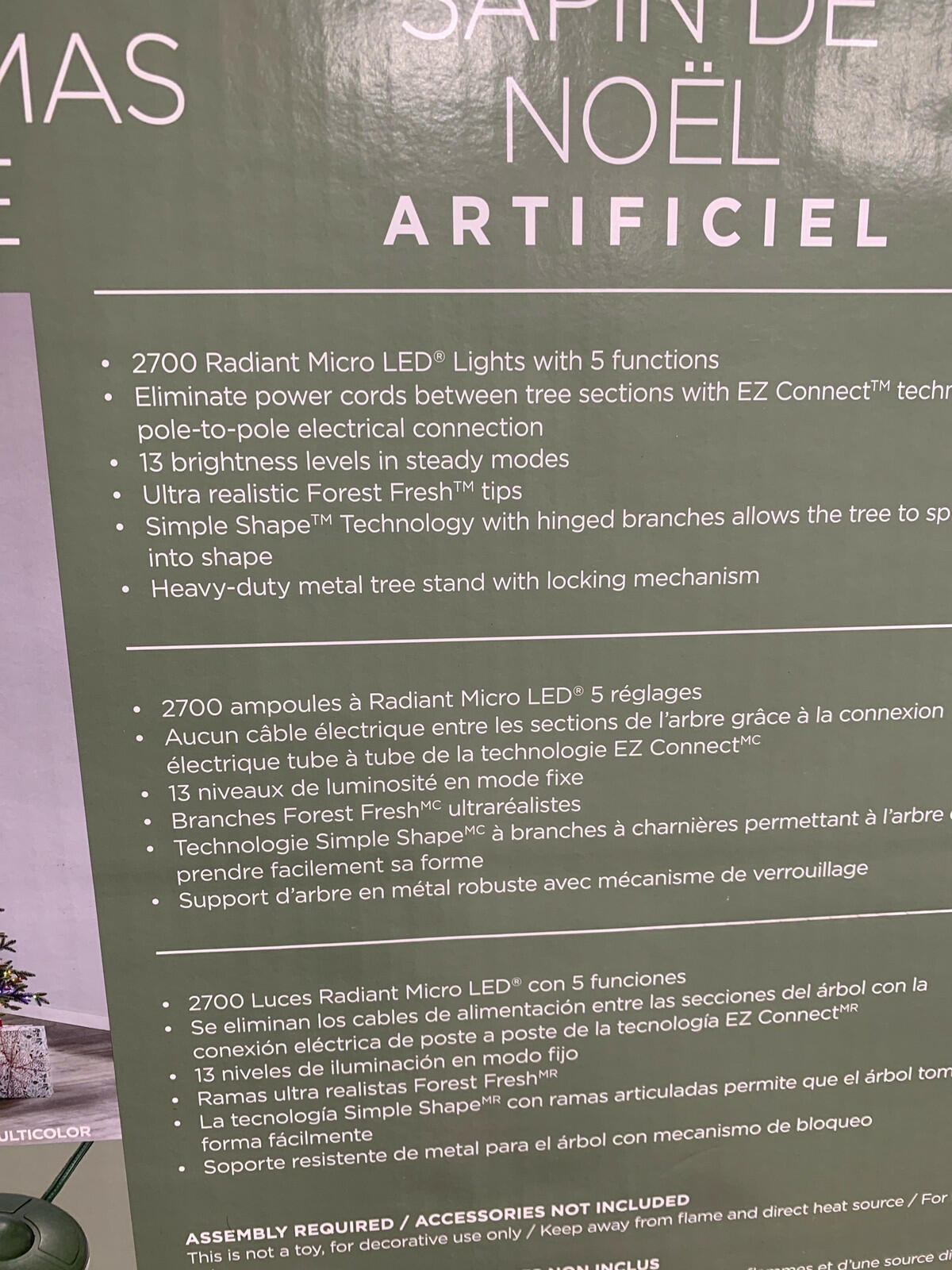 Kirkland 9ft Pre-Lit Aspen EZ Connect Artificial Christmas Tree