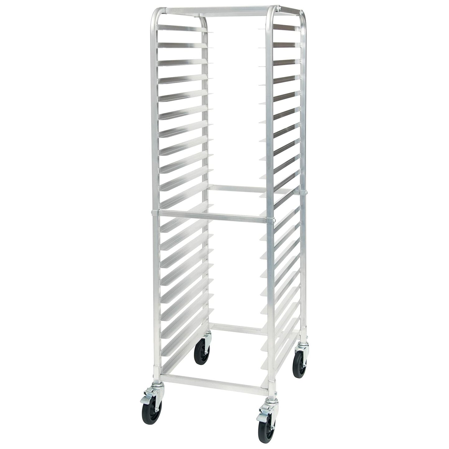 Winco 20-Tier Aluminum Sheet Pan Rack with Brake