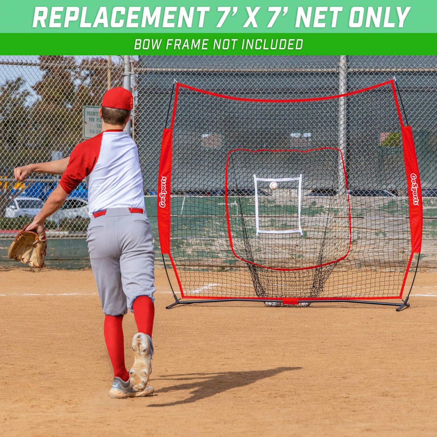 GoSports Replacement 7 ft x 7 ft Baseball/Softball Net-no frame