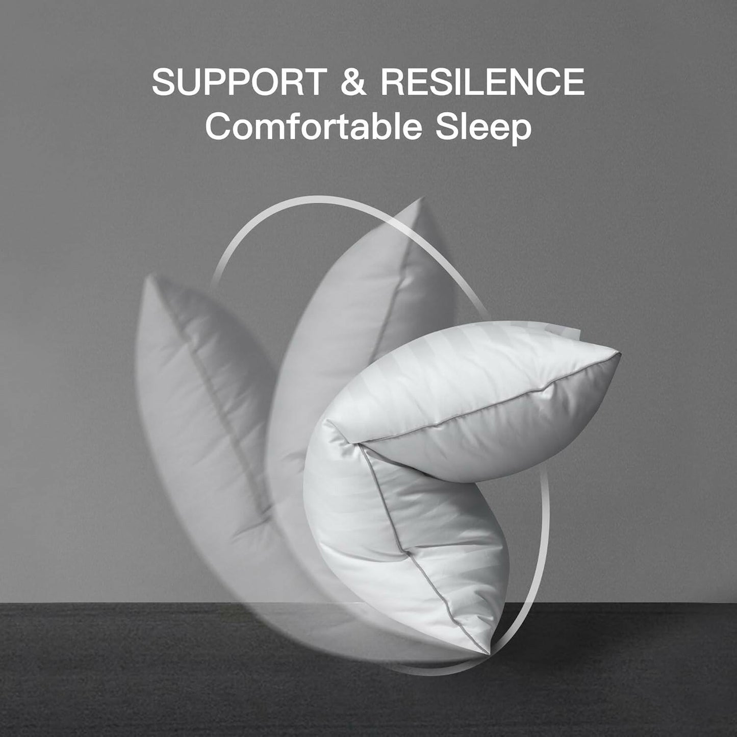 Hotel Grand Luxury Feather Down Pillows King Size (Set of 2 Pack), White