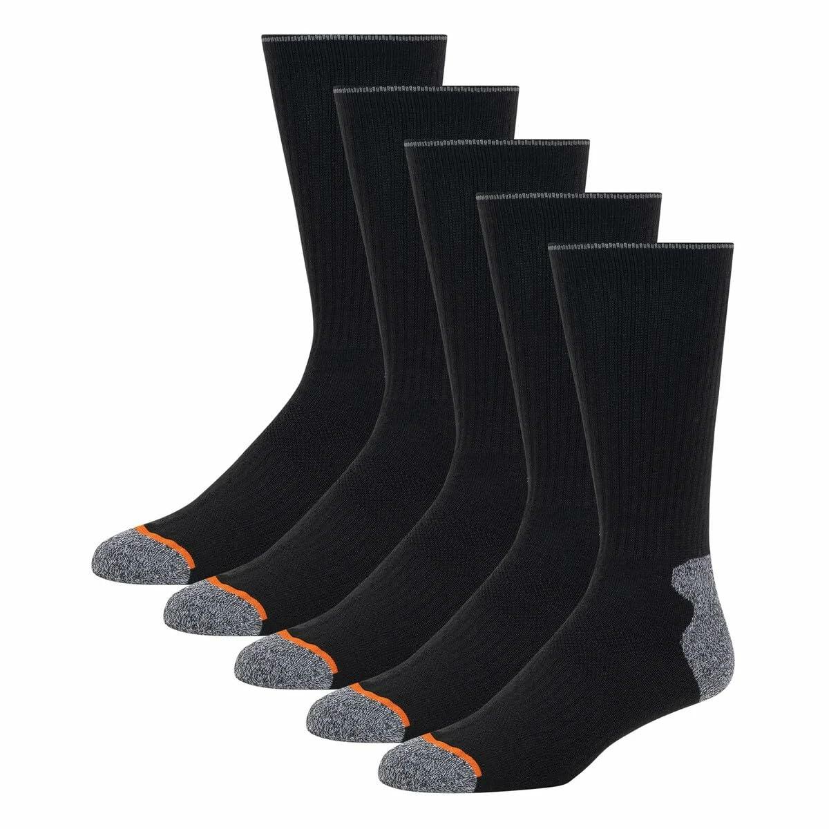 Weatherproof Vintage Men's Wool Blend Crew Socks, Outdoor, 5-Pair