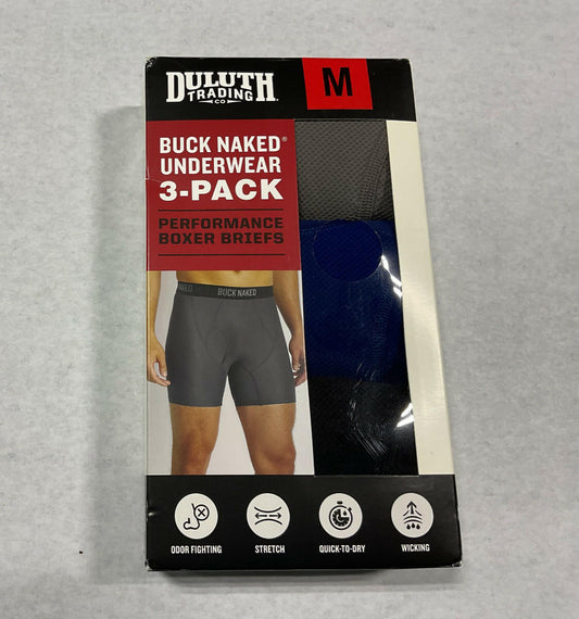 Duluth Trading Men's Boxer Briefs 3-Pack, Multicolor, Size M