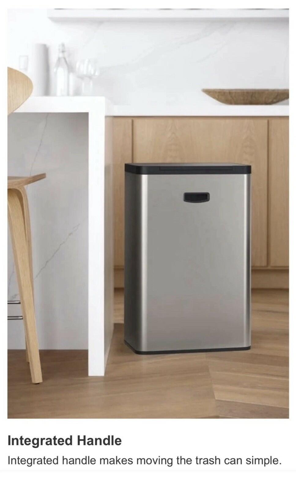 Kohler 47L Step Trash Can SS Silver Grade A Open Box ding and dent