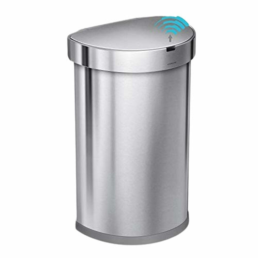 simplehuman 45 Liter / 12 Gallon Semi-Round Automatic Sensor Trash Can-S Grade A in box