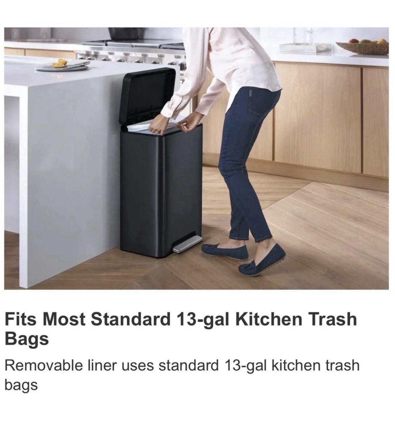 Kohler 47L Step Trash Can SS Silver Grade A Open Box ding and dent