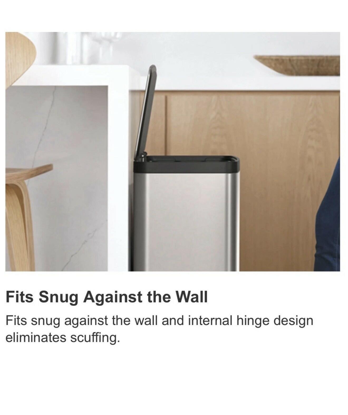 Kohler 47L Step Trash Can SS Silver Grade A Open Box ding and dent