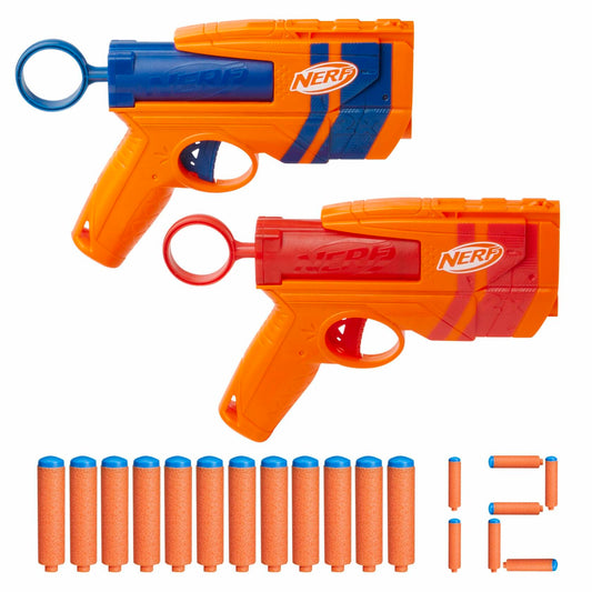 Nerf N Series Duo Pack, Includes 2 Ward Blasters, 12 N1 Darts Compatible Only N Series Blasters, Kids Outdoor Games, Ages 8+