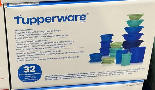 Tupperware Heritage Collection 32 Piece Food Storage  Set - Vintage Blue Colors!