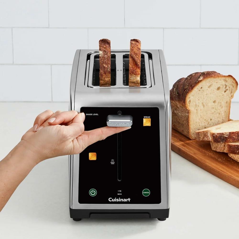 Cuisinart SimpliTouch XL 2-Slice Toaster–Wide Slots, Touchscreen, 7 Shades