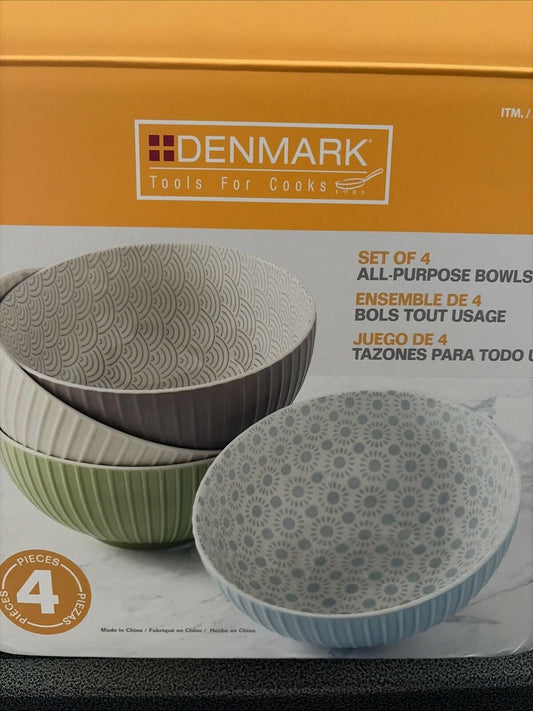 Denmark All Purpose Bowls Porcelain 20cm/7.8in Set Of 4 Large Bowls 1796137