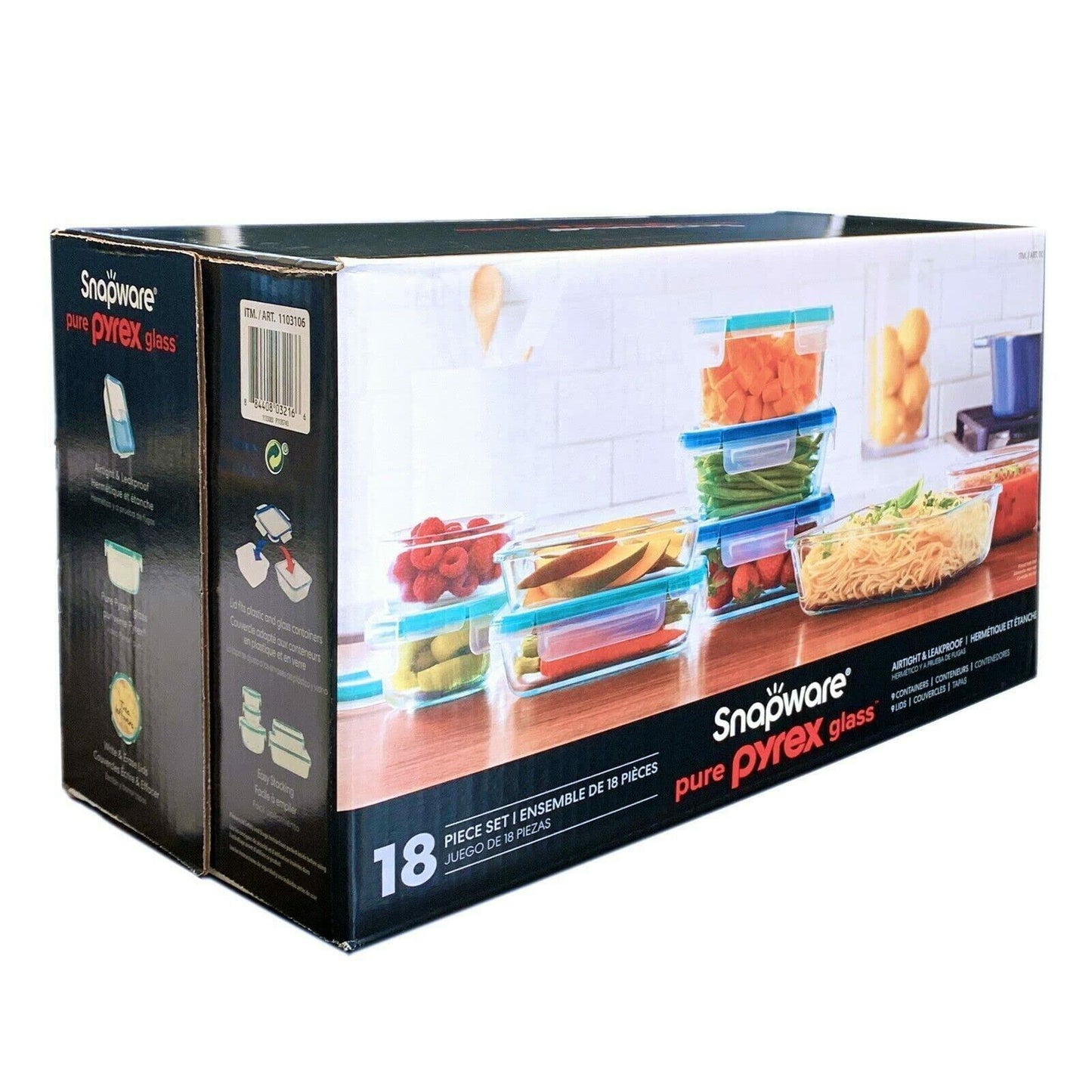 Snapware Pure Pyrex 18-piece Glass Food Storage Set