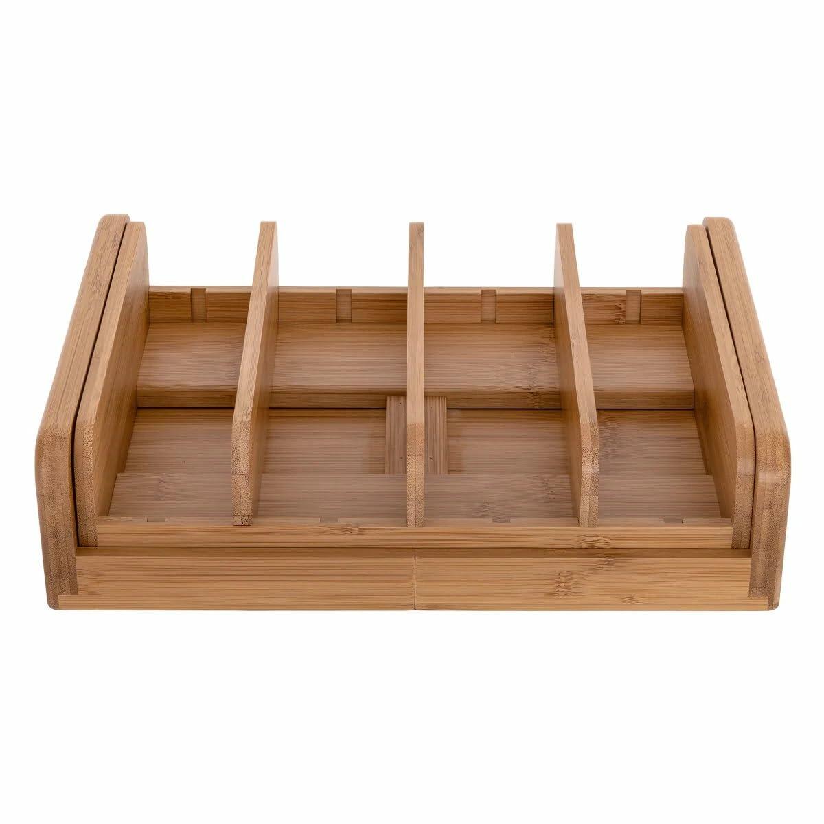 Seville Classics Exp Cabinet Organizer,Brown Bamboo,12.83" x 22.5" x 3.23" H