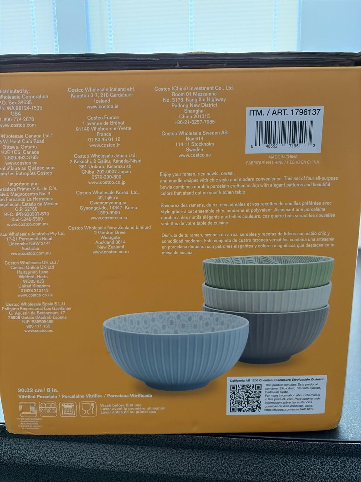 Denmark All Purpose Bowls Porcelain 20cm/7.8in Set Of 4 Large Bowls 1796137