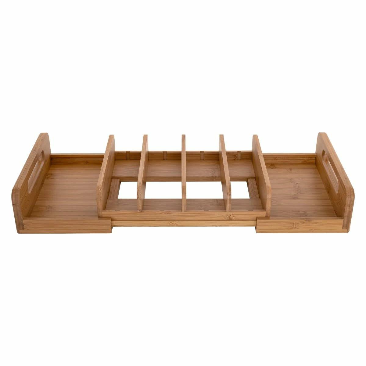 Seville Classics Exp Cabinet Organizer,Brown Bamboo,12.83" x 22.5" x 3.23" H