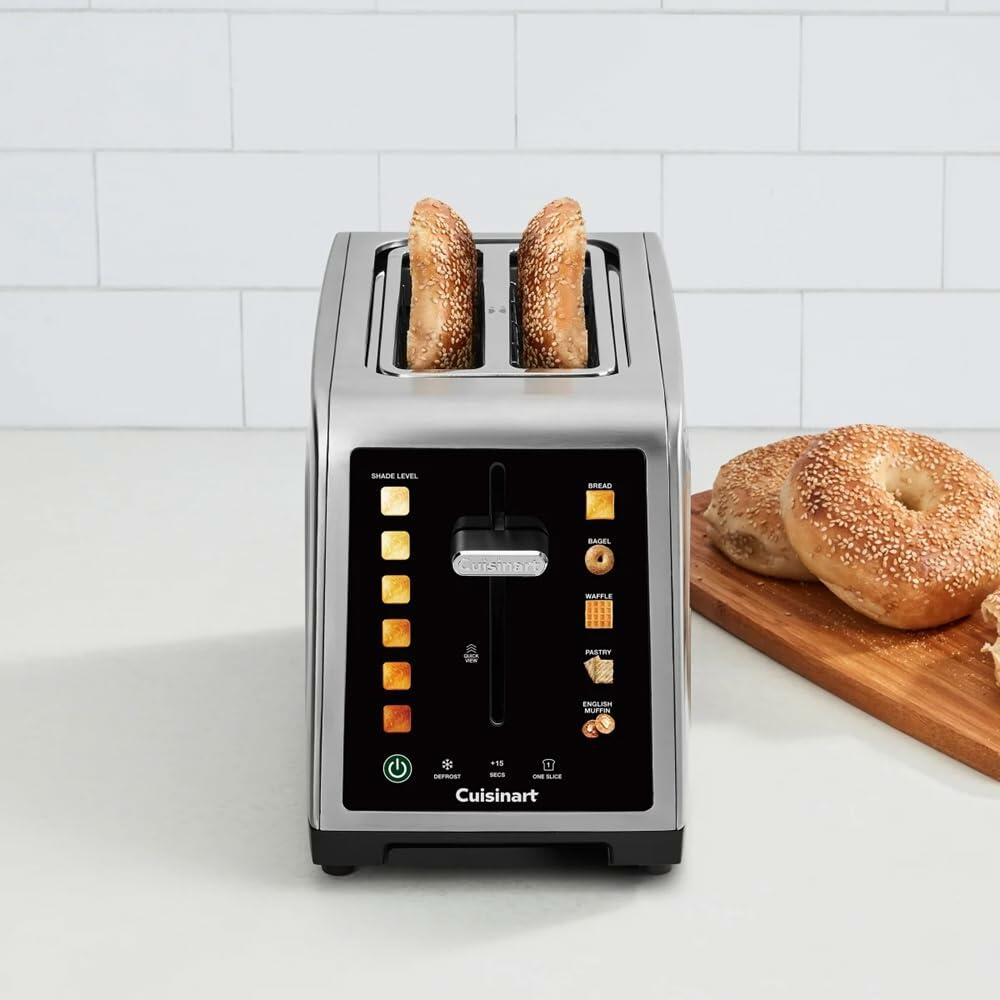 Cuisinart SimpliTouch XL 2-Slice Toaster–Wide Slots, Touchscreen, 7 Shades