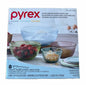 Pyrex Glass Mixing Bowl Set w/Lids, Nesting Storage, Microwave & Dishwasher Safe
